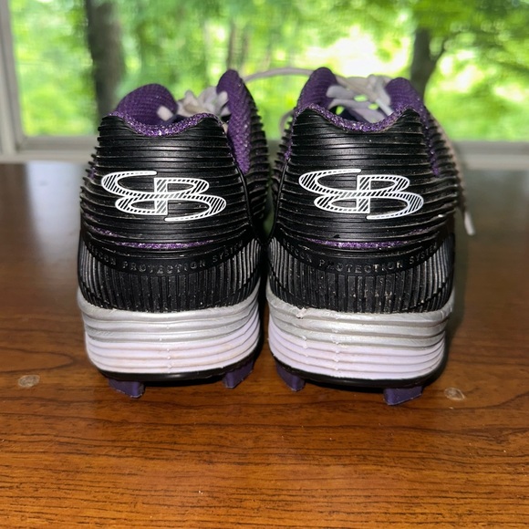 Boombah Women’s Purple Black Softball Baseball Molded Cleat BM15060 Size 11.5 - Picture 4 of 6